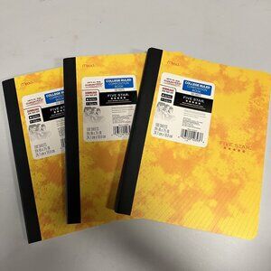 Five Star Composition Notebook College Ruled 100 Sheets Yellow (Pack of 3)